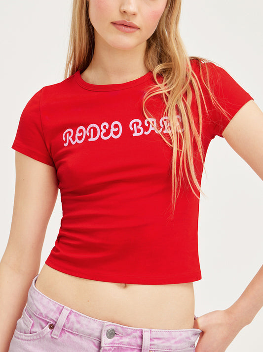 Women's Short Sleeve Cropped T-shirt