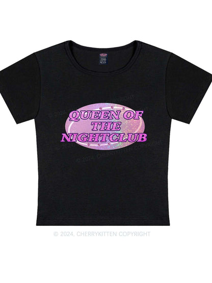 Women's y2k Nightclub Baby Tee Printed T-Shirt