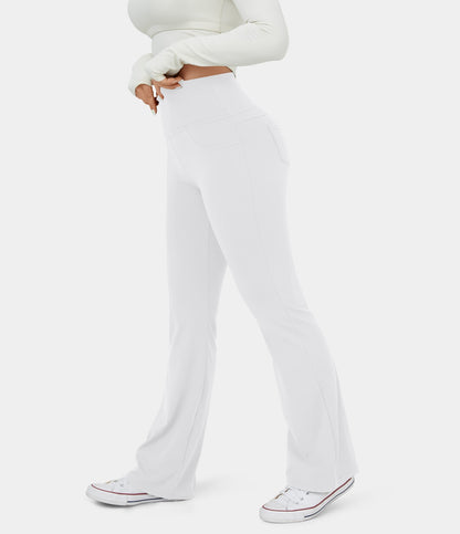 High Waisted Back Pocket Flare Yoga Leggings