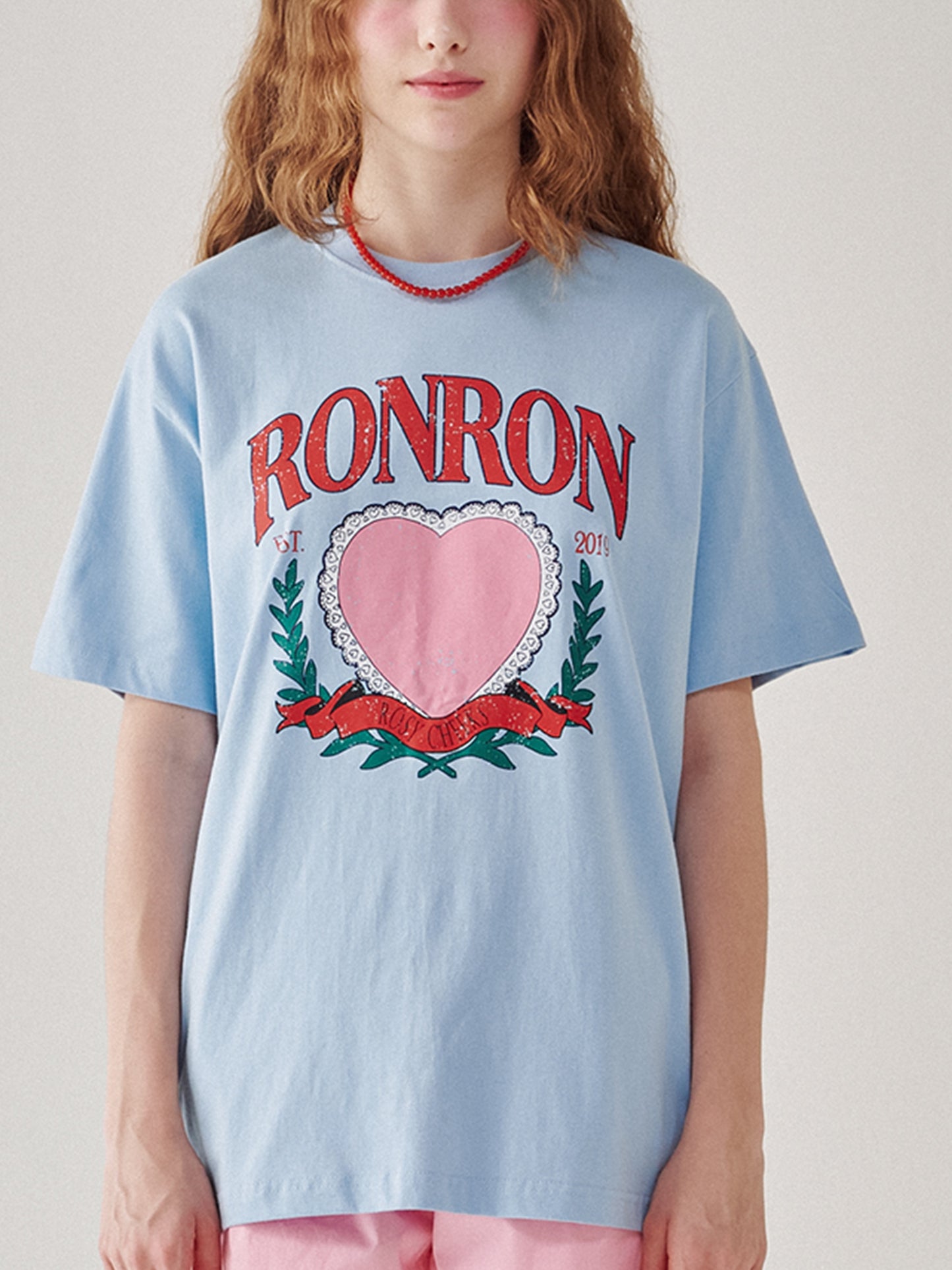 Women's Ronron Heart Laurel Over Fit T-shirt