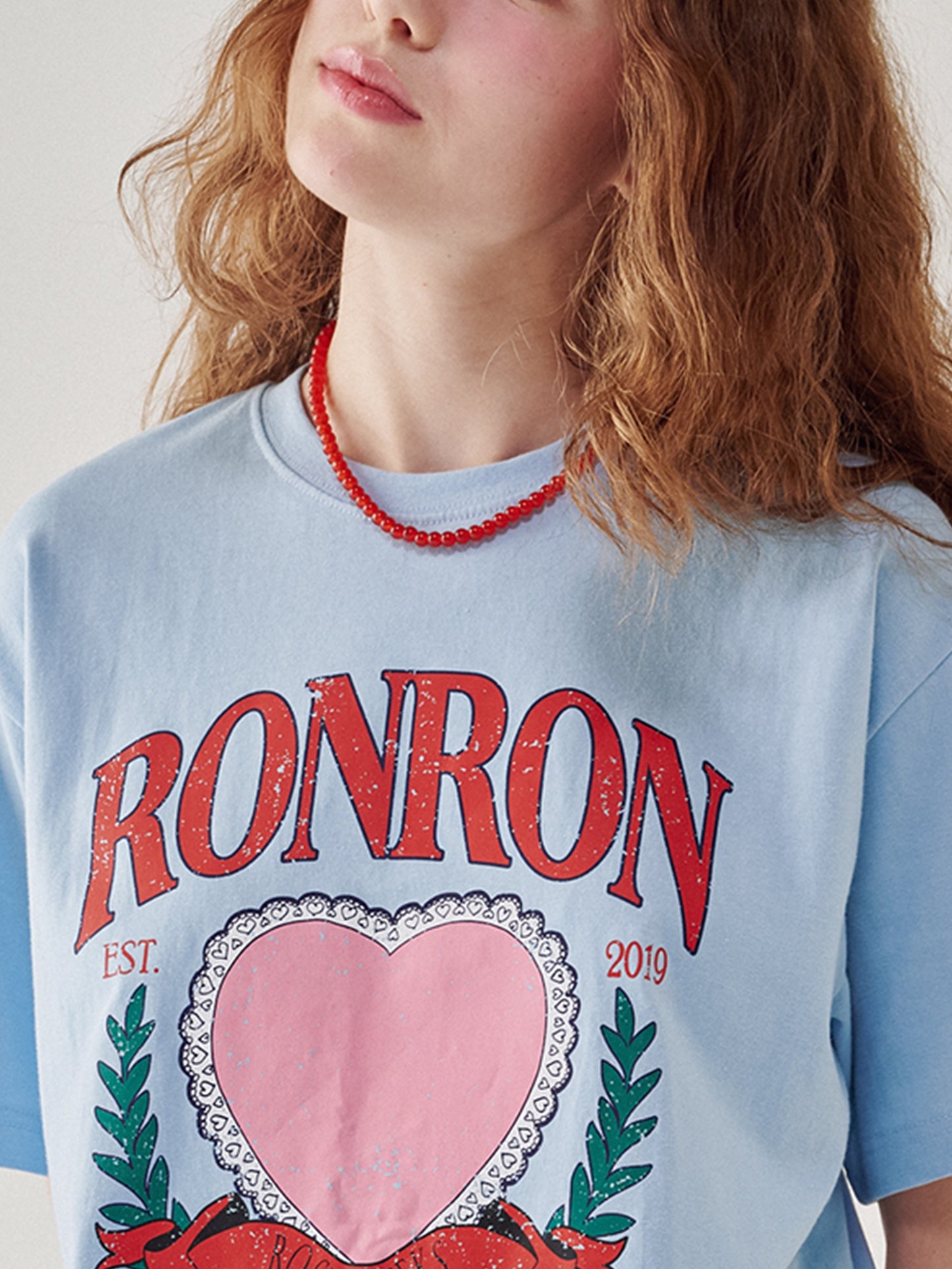 Women's Ronron Heart Laurel Over Fit T-shirt