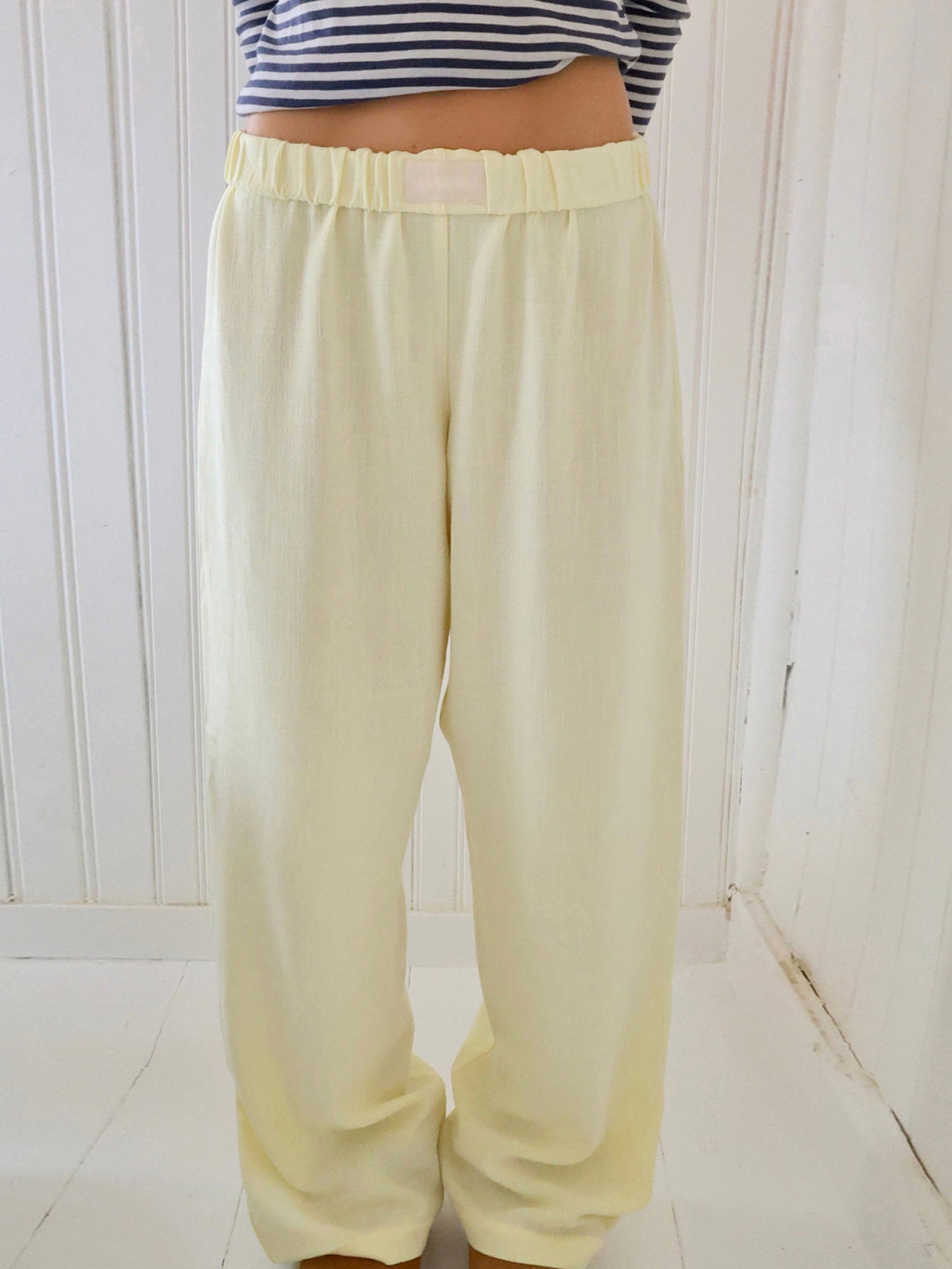 Women Casual Pants, Elastic Waist Solid Loose Trousers Lounge Pants