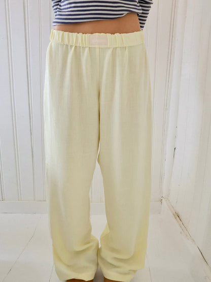 Women Casual Pants, Elastic Waist Solid Loose Trousers Lounge Pants