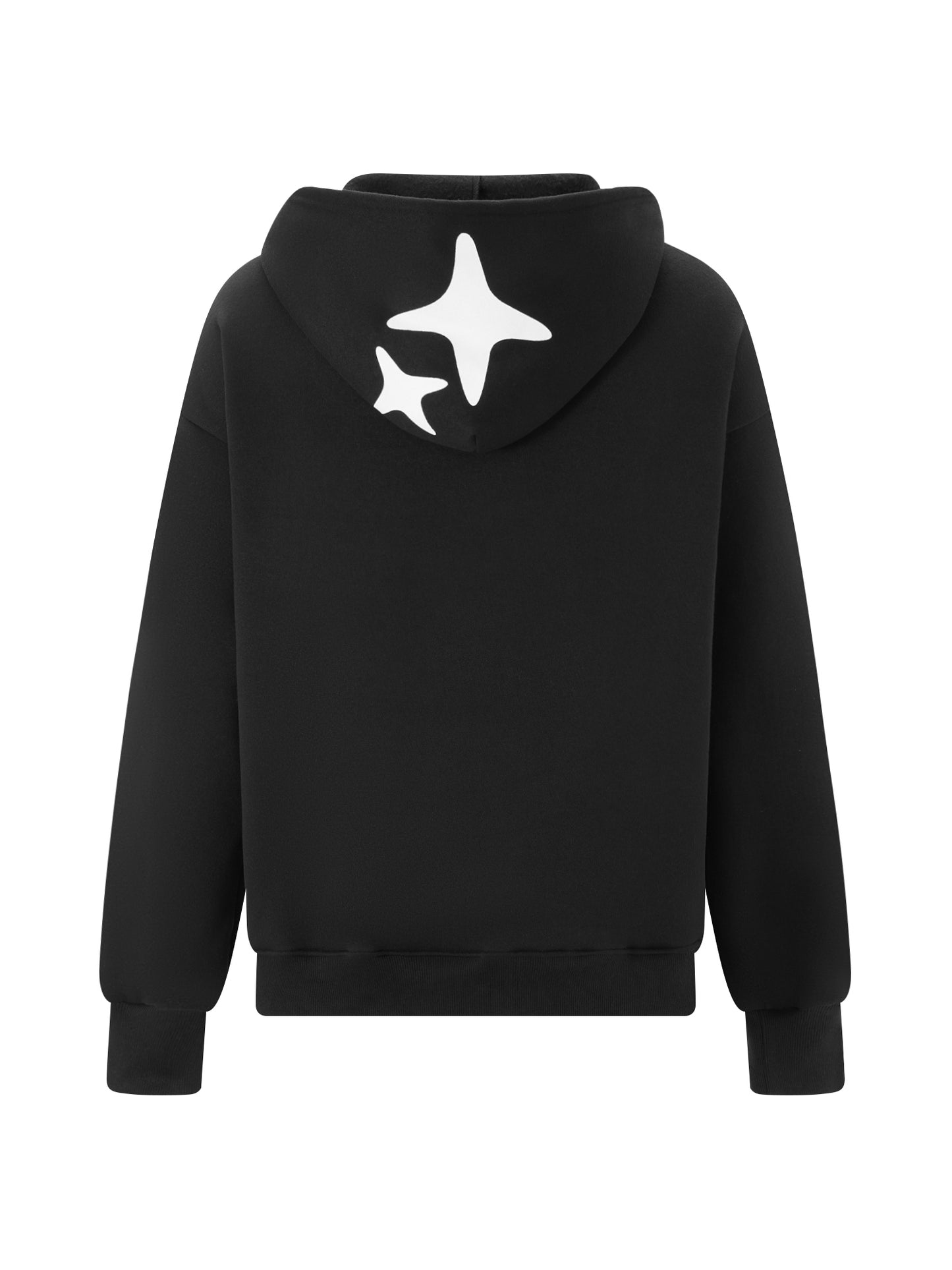 Hoodie Letter Star Cobweb Print Kangaroo Pocket Pullover