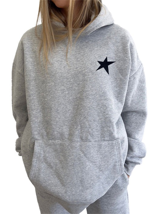 Women Graphic Hoodie Loose Long Sleeve Hooded Sweatshirt with Pocket