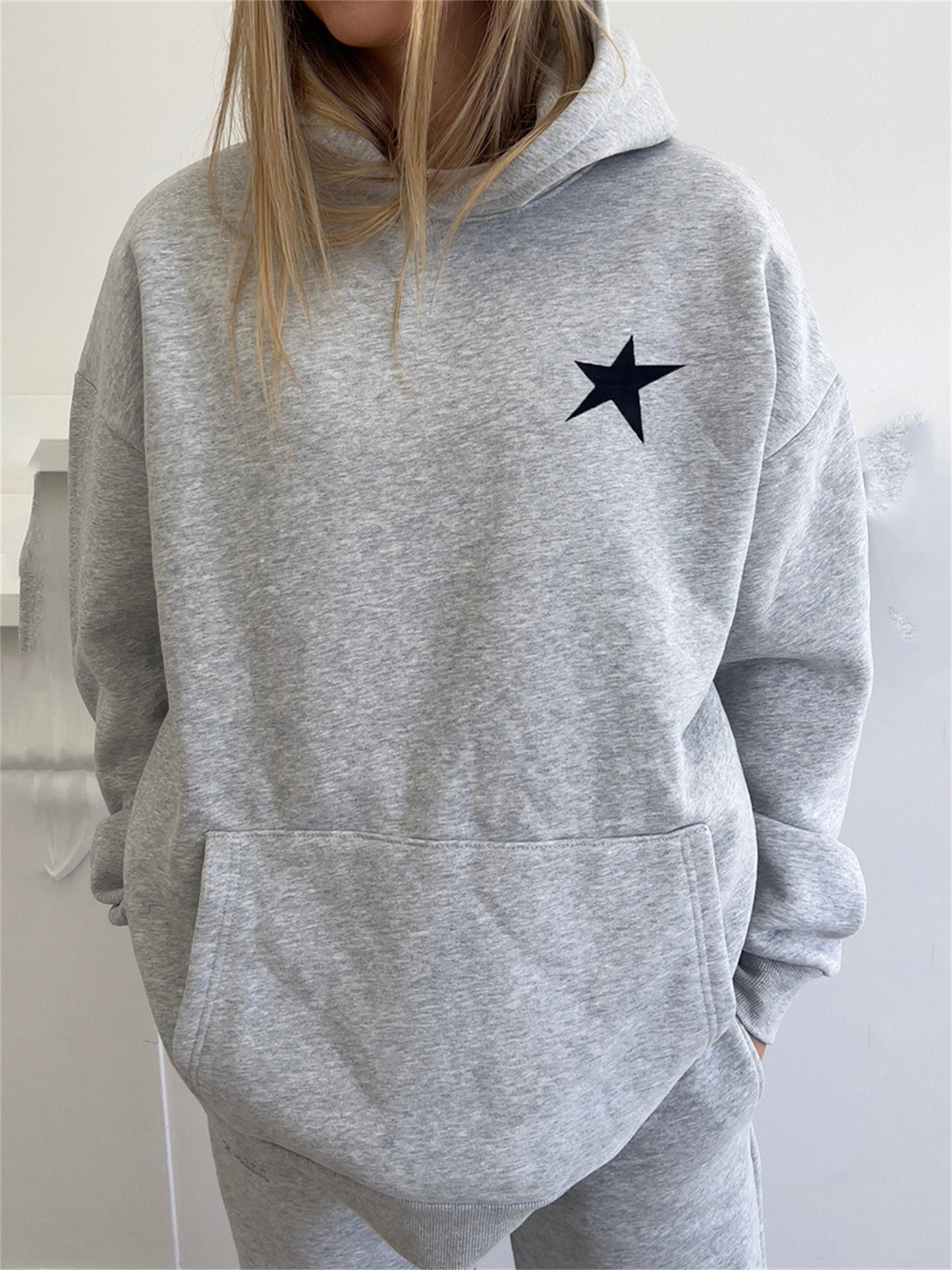 Women Graphic Hoodie Loose Long Sleeve Hooded Sweatshirt with Pocket