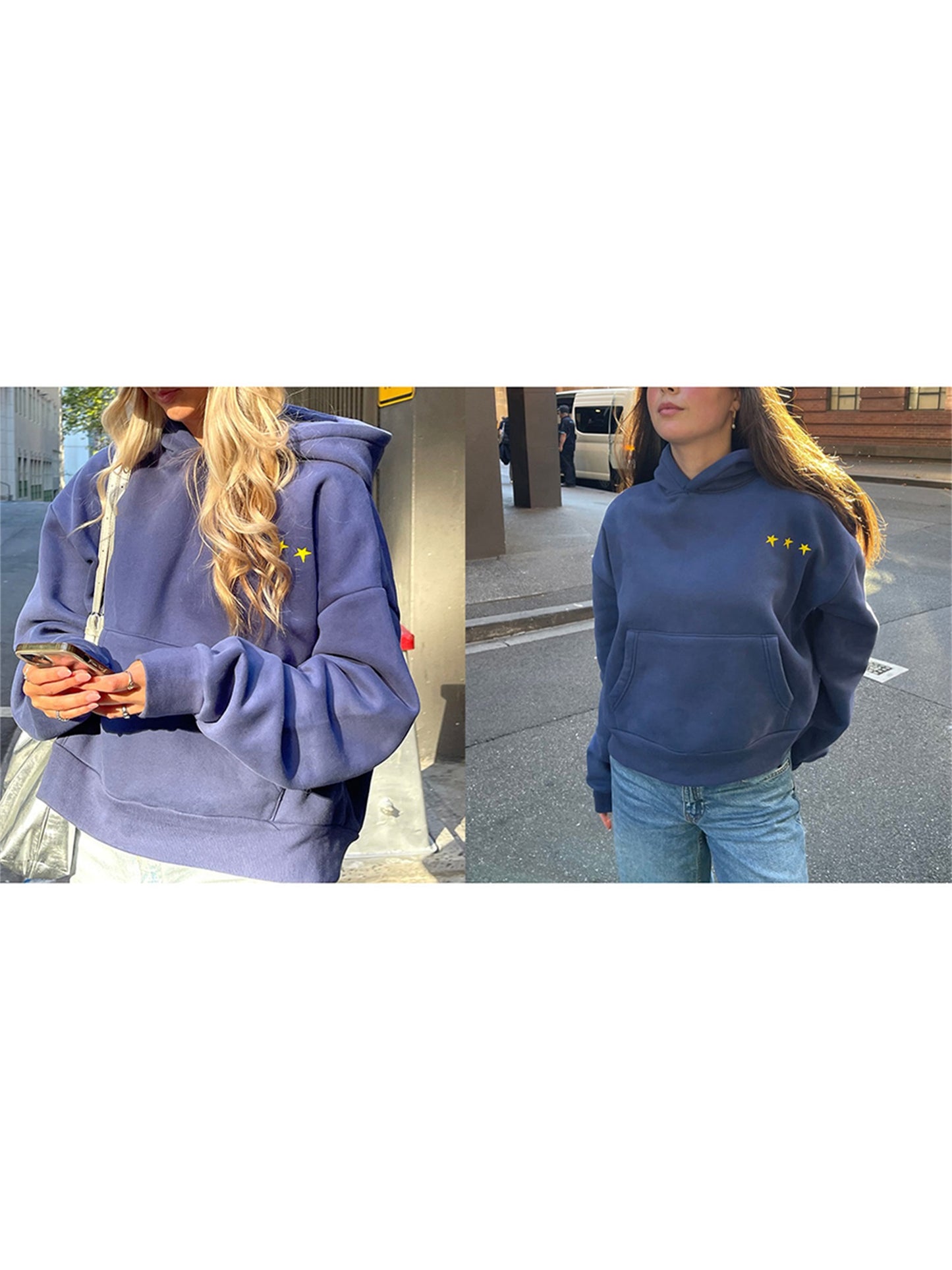 Women Graphic Hoodie Loose Long Sleeve Hooded Sweatshirt with Pocket