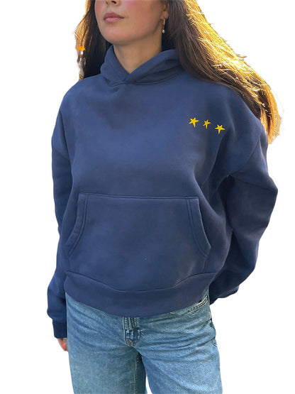 Women Graphic Hoodie Loose Long Sleeve Hooded Sweatshirt with Pocket