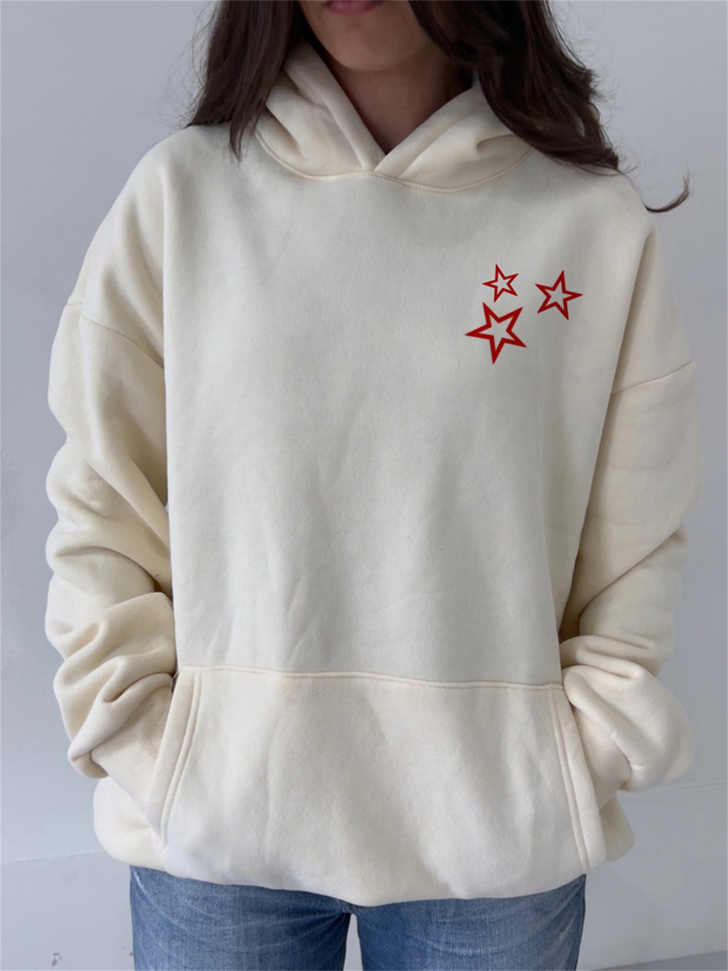 Women Graphic Hoodie Loose Long Sleeve Hooded Sweatshirt with Pocket