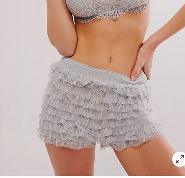 Women's Lace Ruffled Slim Elastic Waist Layered Cake Skort