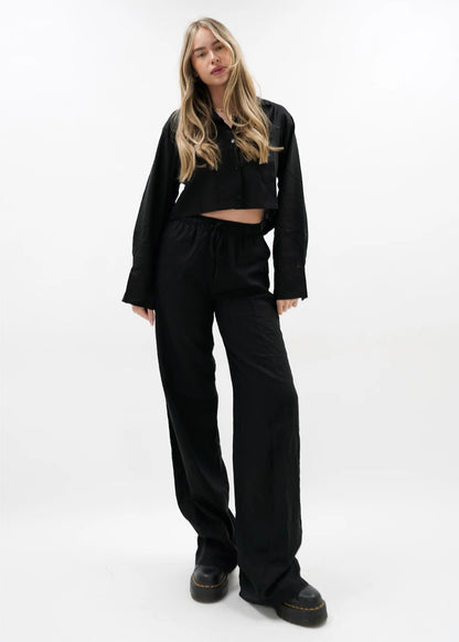 Women's Fashion Cropped Top and Pants Set