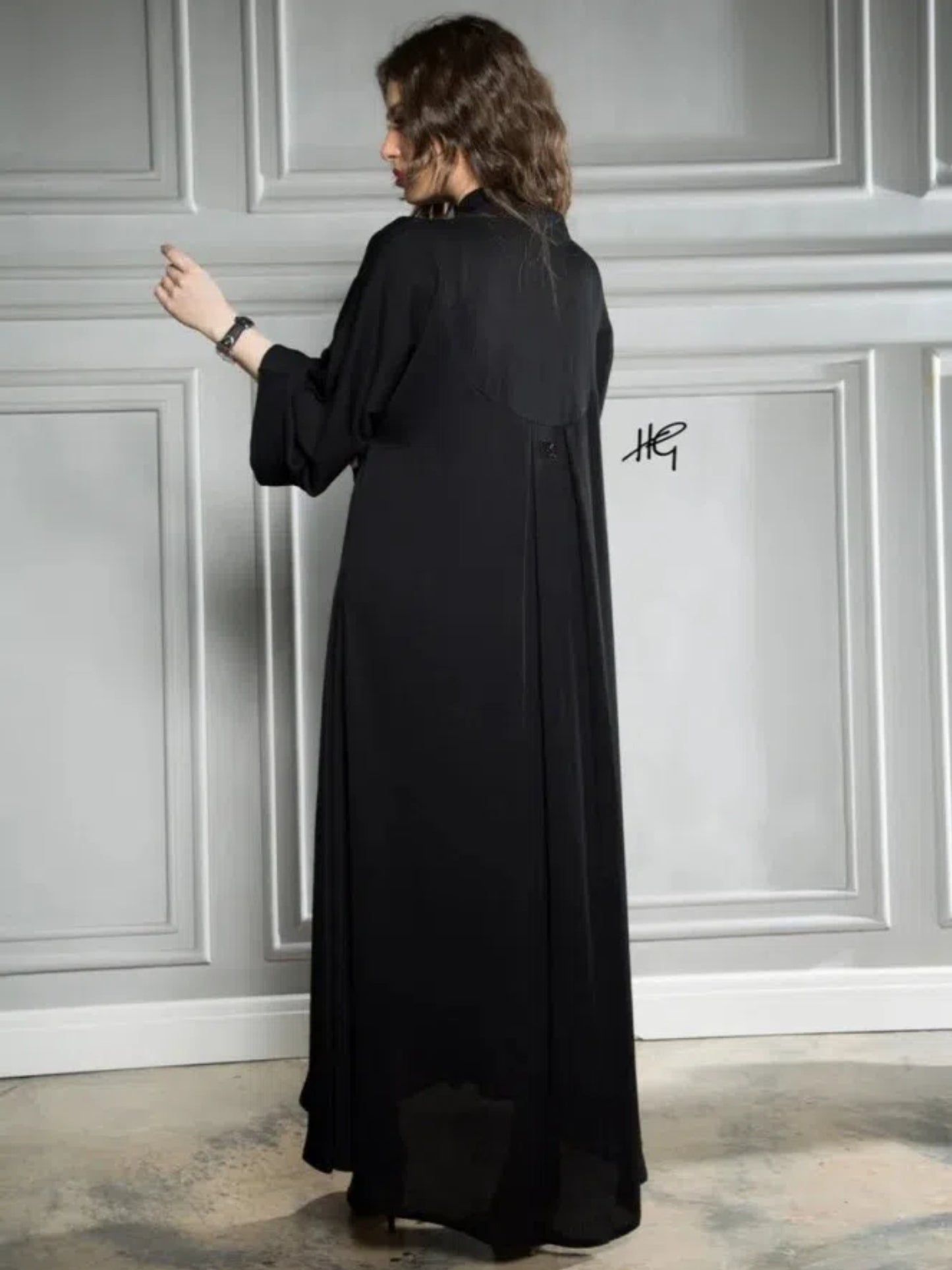 High Quality Long Sleeve Black Plus Size Dress