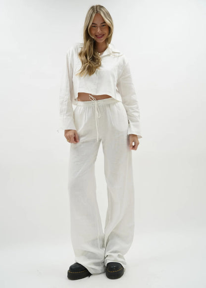 Women's Fashion Cropped Top and Pants Set