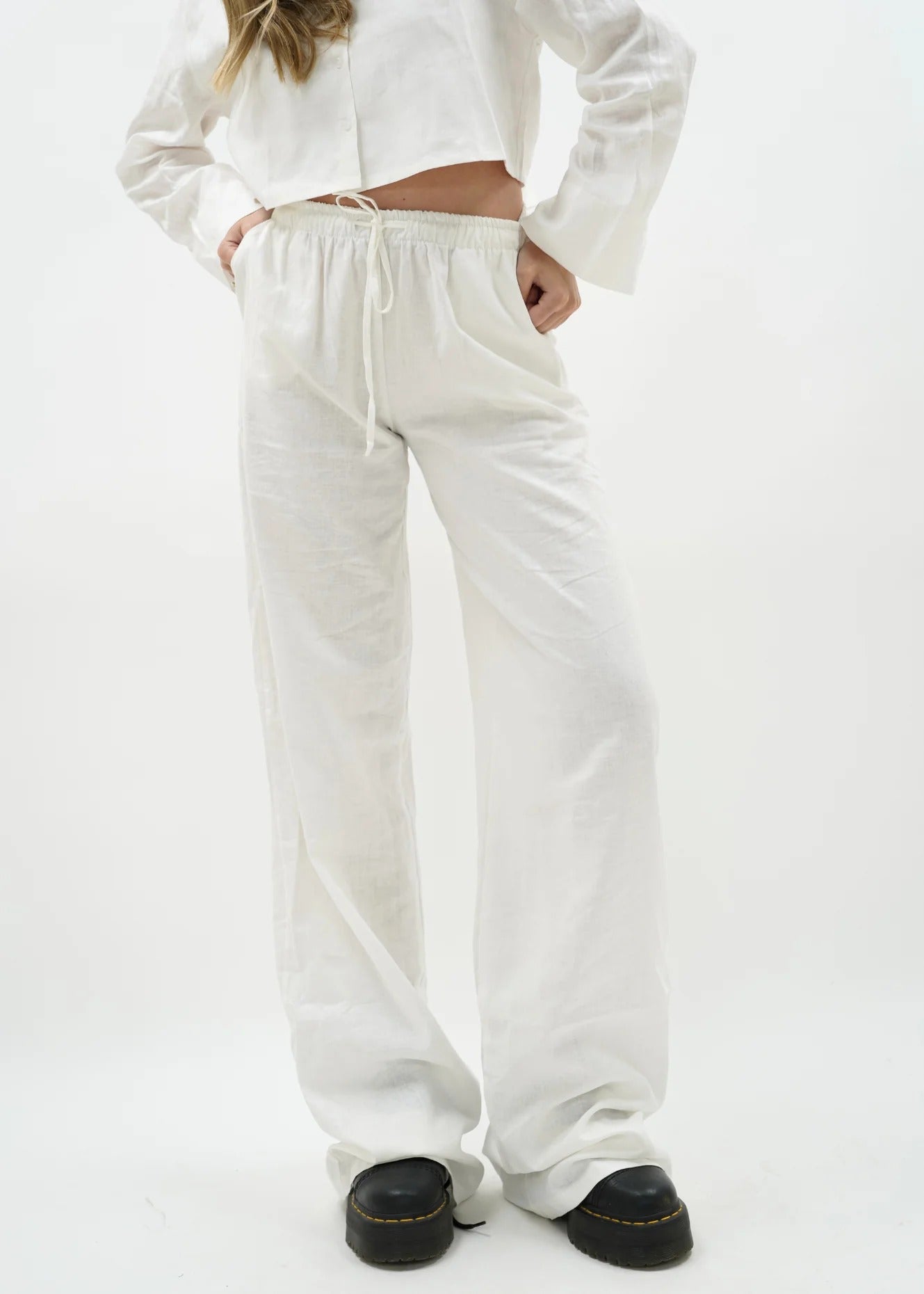 Women's Fashion Cropped Top and Pants Set