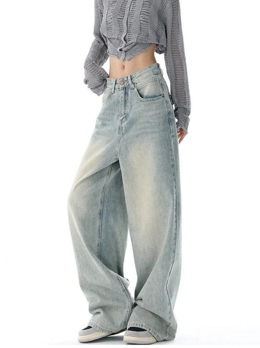 Women's Vintage Loose Wide Leg Draped Floor-Mounting Trousers