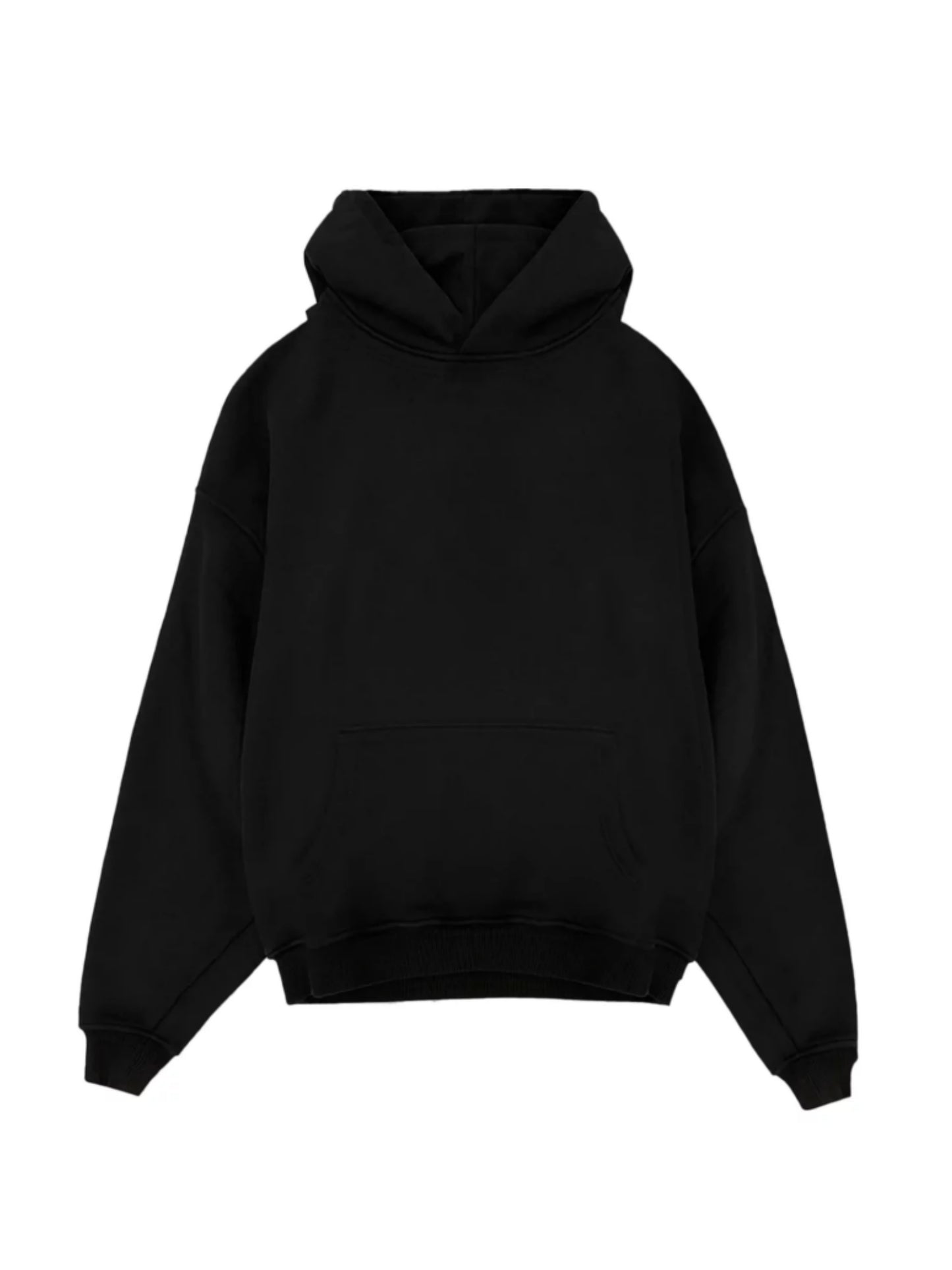 Boxy “Blank” Hoodie Black