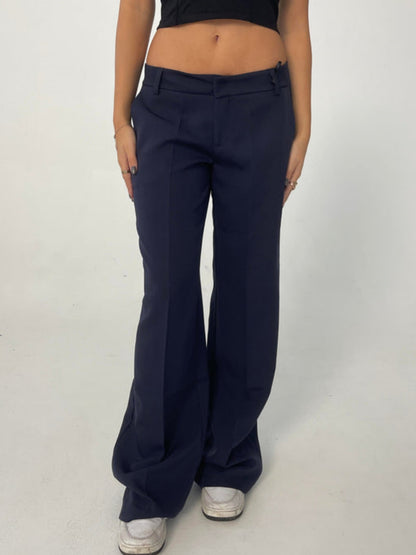 New Women's Casual Temperament Commuting Loose Straight Trousers Suit Trousers