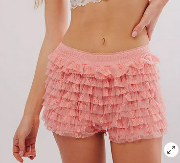 Women's Lace Ruffled Slim Elastic Waist Layered Cake Skort