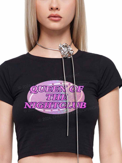 Women's y2k Nightclub Baby Tee Printed T-Shirt