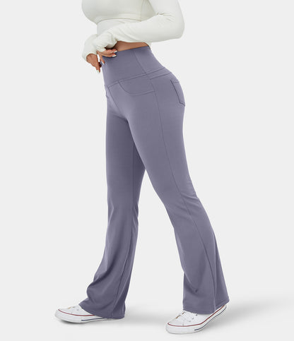 High Waisted Back Pocket Flare Yoga Leggings