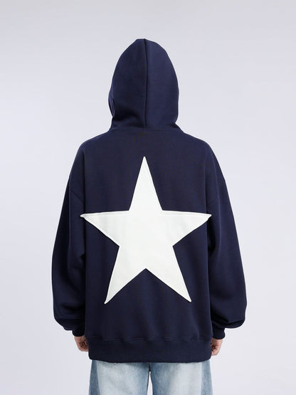 Women's Fall Hoodies Star Print Long Sleeve Hood Fleece Sweatshirt