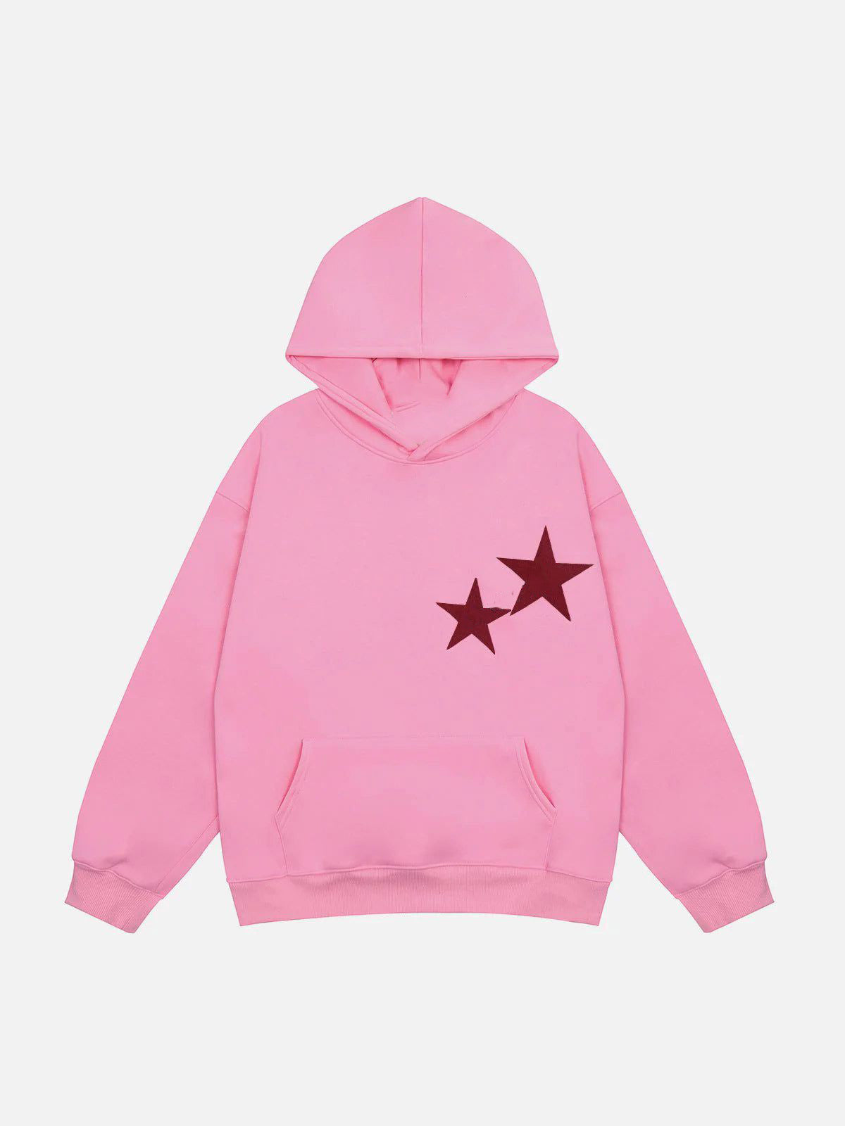 Women's Fall Hoodies Star Print Long Sleeve Hood Fleece Sweatshirt