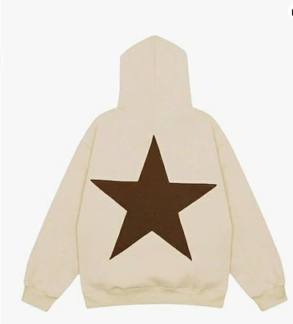 Women's Fall Hoodies Star Print Long Sleeve Hood Fleece Sweatshirt