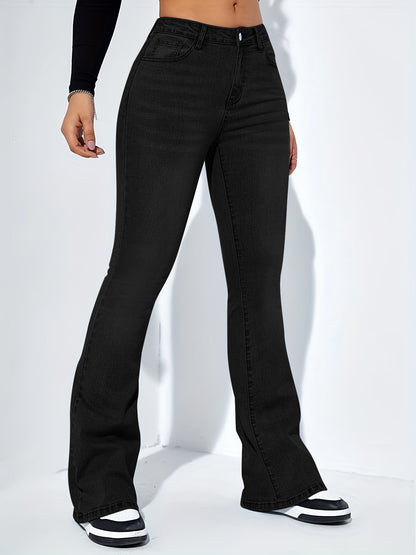 Ladies New Simple Flared Jeans Design Trousers