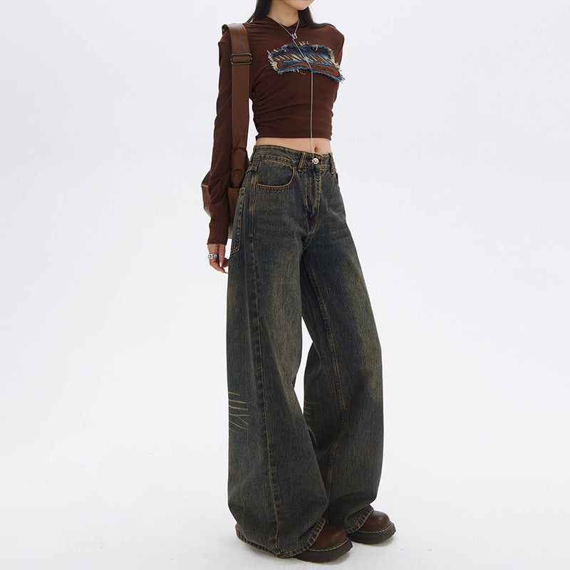 Maillard Women's Loose Vintage Wide Leg Jeans