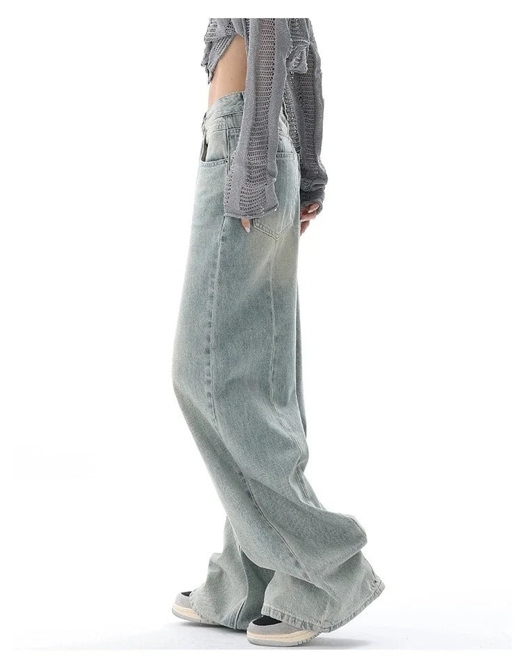 Women's Vintage Loose Wide Leg Draped Floor-Mounting Trousers