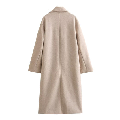 Zatrax Autumn and Winter New Lapel Long Coat