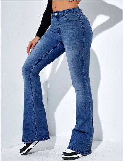 Ladies New Simple Flared Jeans Design Trousers