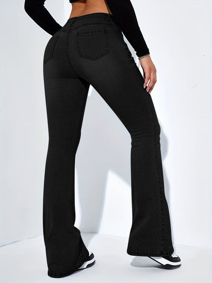 Ladies New Simple Flared Jeans Design Trousers