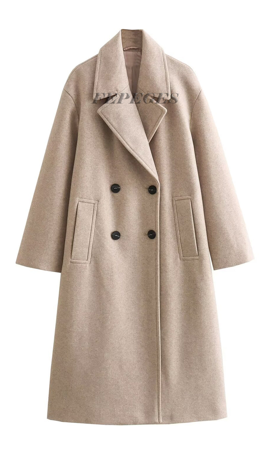 Zatrax Autumn and Winter New Lapel Long Coat