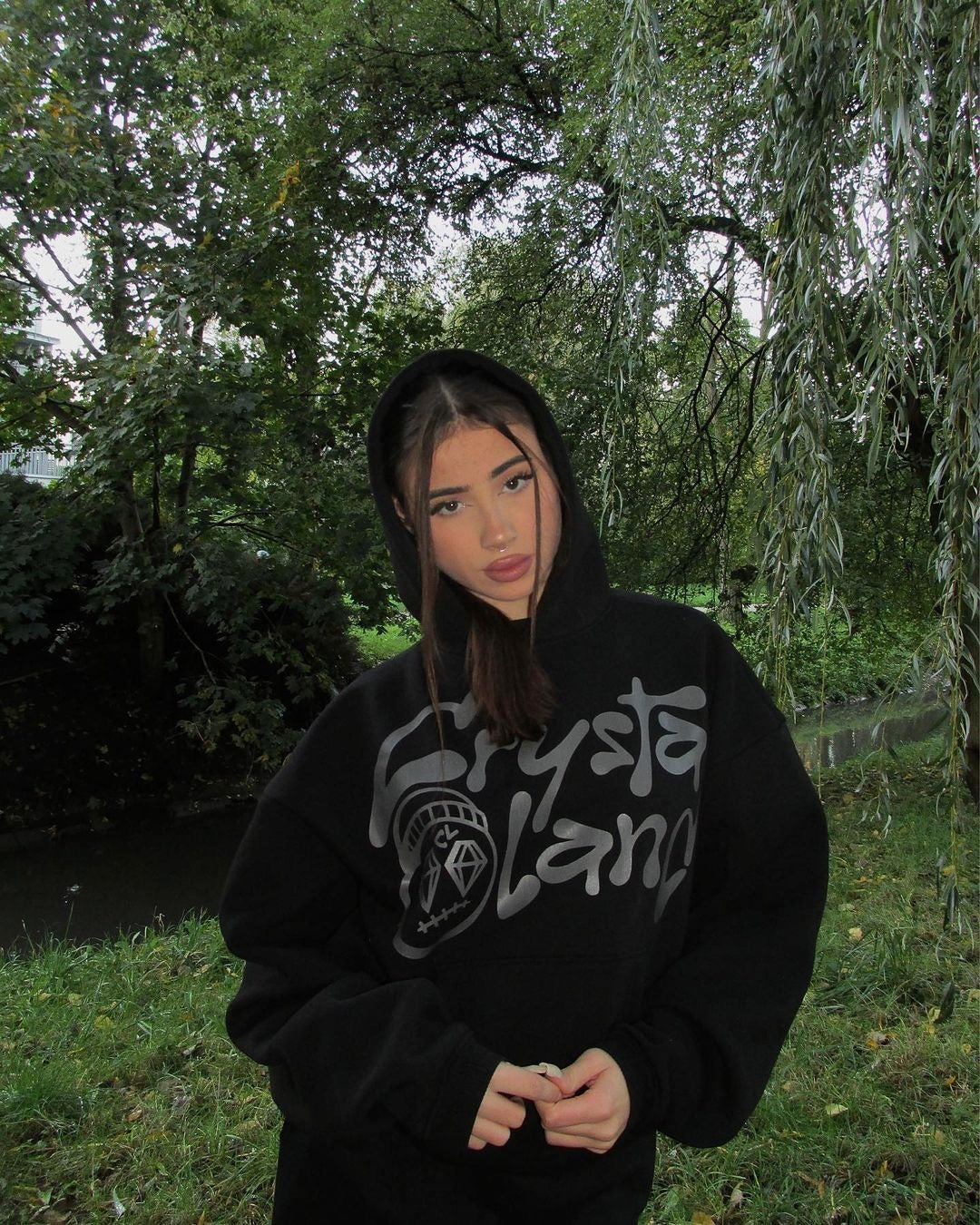 CRYSTALAND Street Style Hoodie (Unisex)