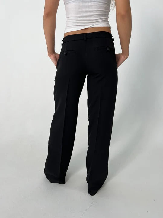 New Women's Casual Temperament Commuting Loose Straight Trousers Suit Trousers