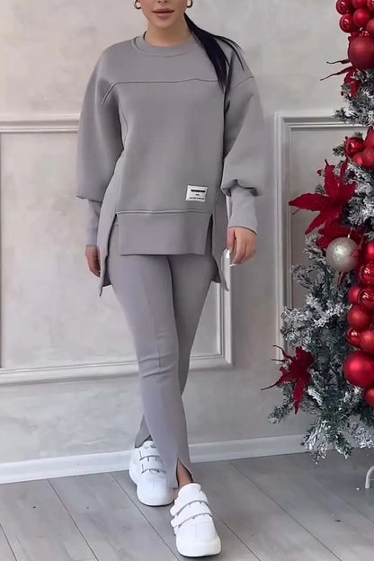 Casual Sweatshirt and Trousers Two Piece Set